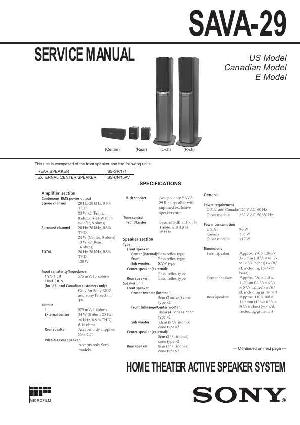 Сервисная инструкция Sony SAVA-29 ― Manual-Shop.ru