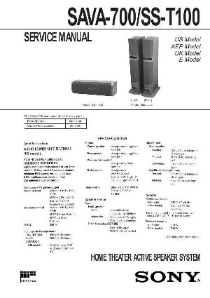 Сервисная инструкция Sony SAVA-700 ― Manual-Shop.ru