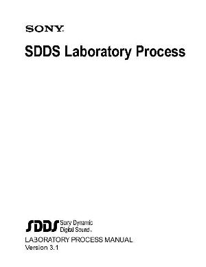 Сервисная инструкция Sony SDDS LABORATORY PROCESS 3.1 ― Manual-Shop.ru
