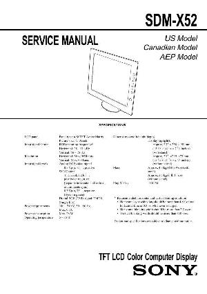 Сервисная инструкция Sony SDM-X52 ― Manual-Shop.ru