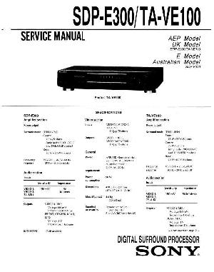 Service manual Sony SDP-E300, TA-VE100 ― Manual-Shop.ru