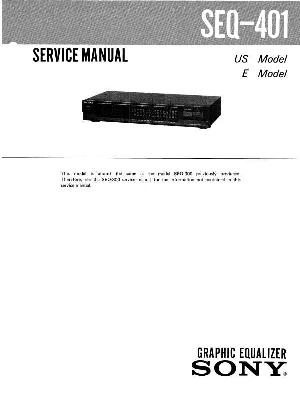 Сервисная инструкция Sony SEQ-401 ― Manual-Shop.ru