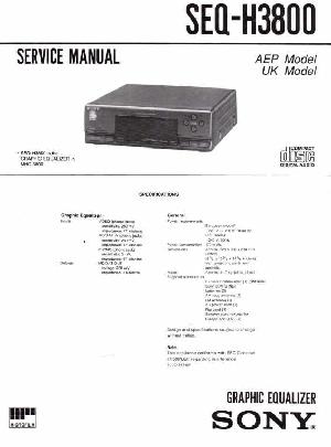 Сервисная инструкция Sony SEQ-H3800 ― Manual-Shop.ru