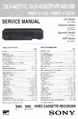 Сервисная инструкция Sony SLV-425CP VP AE UB, SLV-427VC ― Manual-Shop.ru