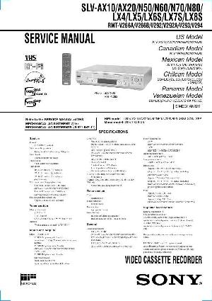 Сервисная инструкция Sony SLV-AX10, SLV-AX20, SLV-N50, SLV-N60, SLV-N70, SLV-N80, SLV-LX4, SLV-LX5, SLV-LX6S, SLV-LX7S, SLV-LX8S ― Manual-Shop.ru