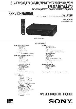 Сервисная инструкция Sony SLV-E120AE, SLV-E220AE, SLV-E270CP, SLV-E280CP ― Manual-Shop.ru