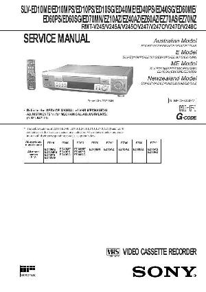 Сервисная инструкция Sony SLV-ED10ME, SLV-ED10, SLV-ED40ME, SLV-ED60PS, SLV-ED70MN, SLV-EZ10AZ, SLV-EZ40AZ, SLV-EZ60AZ, SLV-EZ70AS, SLV-EZ70NZ ― Manual-Shop.ru