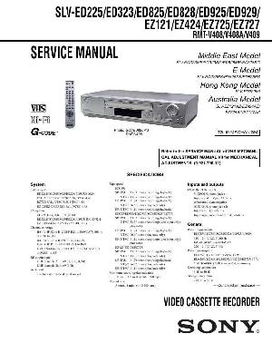 Сервисная инструкция Sony SLV-ED225, SLV-ED323, SLV-ED825, SLV-ED828, SLV-ED925, SLV-ED929, SLV-EZ121, SLV-EZ424, SLV-EZ725, SLV-EZ727 ― Manual-Shop.ru