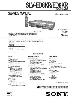Сервисная инструкция Sony SLV-ED8KR, SLV-ED9KR ― Manual-Shop.ru