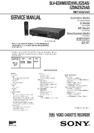 Сервисная инструкция Sony SLV-ED8ME, SLV-ED8ML, SLV-EZ8AS, SLV-EZ8NZ, SLV-EZ9AS ― Manual-Shop.ru