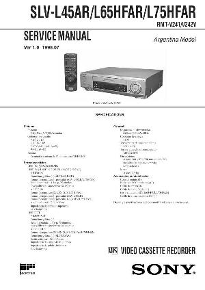 Сервисная инструкция Sony SLV-L45AR, SLV-L65HFAR, SLV-L75HFAR ― Manual-Shop.ru