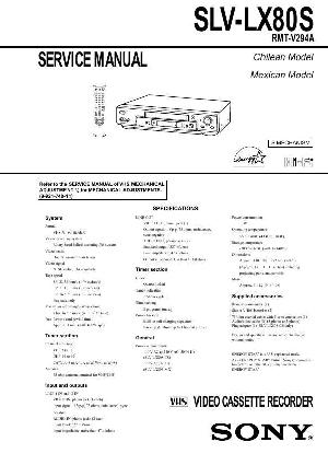Сервисная инструкция Sony SLV-LX80S ― Manual-Shop.ru