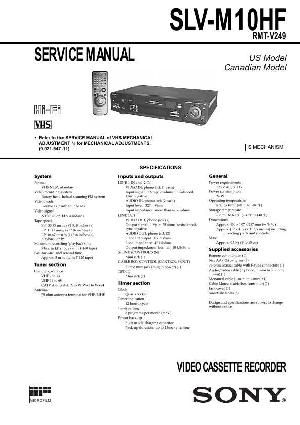 Сервисная инструкция Sony SLV-M10HF ― Manual-Shop.ru