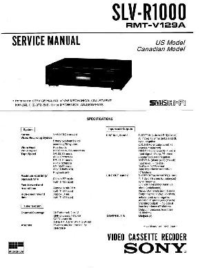 Service manual Sony SLV-R1000 ― Manual-Shop.ru