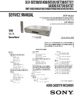 Сервисная инструкция Sony SLV-SE35, SLV-SE50, SLV-SE60, SLV-SE70, SLV-SE80, SLV-SX60, SLV-SX70, SLV-SX80 ― Manual-Shop.ru