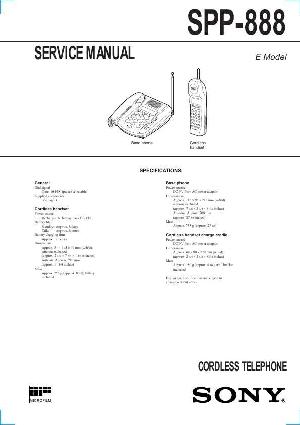Сервисная инструкция Sony SPP-888 ― Manual-Shop.ru