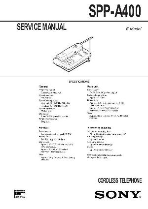 Сервисная инструкция Sony SPP-A400 ― Manual-Shop.ru