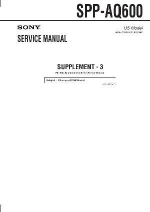 Сервисная инструкция Sony SPP-AQ600 ― Manual-Shop.ru