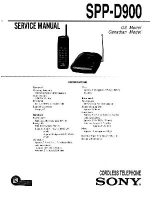 Сервисная инструкция Sony SPP-D900 ― Manual-Shop.ru