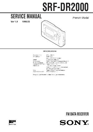 Сервисная инструкция Sony SRF-DR2000 ― Manual-Shop.ru