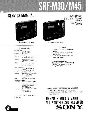 Сервисная инструкция Sony SRF-M30, SRF-M45 ― Manual-Shop.ru