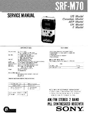 Сервисная инструкция Sony SRF-M70 ― Manual-Shop.ru