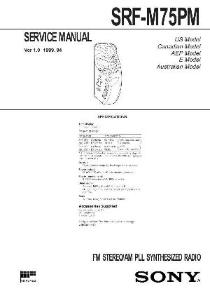 Сервисная инструкция Sony SRF-M75PM ― Manual-Shop.ru