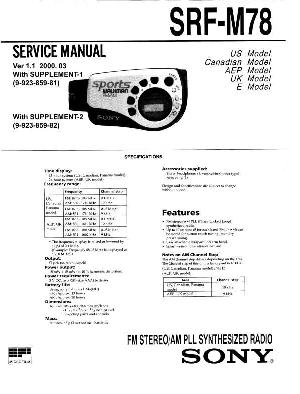 Сервисная инструкция Sony SRF-M78 ― Manual-Shop.ru