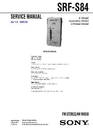 Сервисная инструкция Sony SRF-S84 ― Manual-Shop.ru