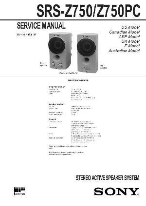 Сервисная инструкция Sony SRS-Z750 ― Manual-Shop.ru
