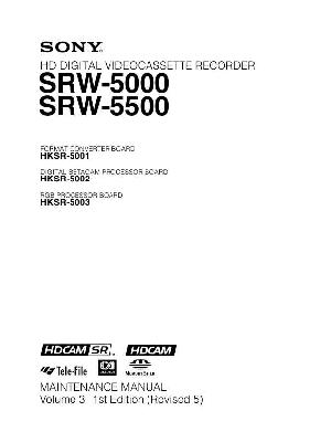 Сервисная инструкция Sony SRW-5000, SRW-5500, VOL.3 ― Manual-Shop.ru