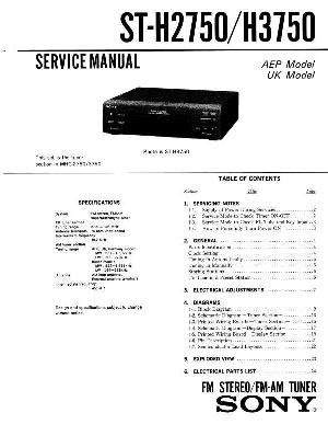 Сервисная инструкция Sony ST-H2750, ST-H3750 ― Manual-Shop.ru