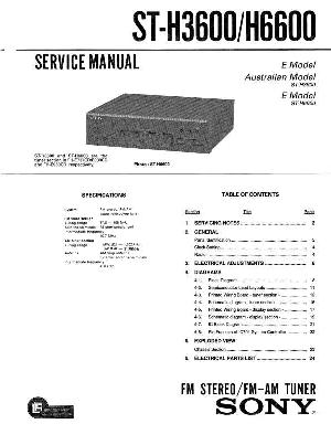 Сервисная инструкция Sony ST-H3600, ST-H6600 (для FH-E737CD/E838CD/E939CD) ― Manual-Shop.ru