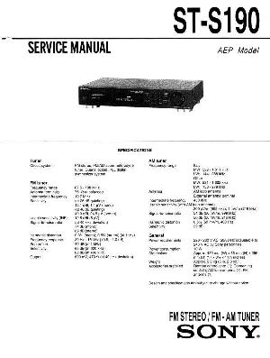 Сервисная инструкция Sony ST-S190 ― Manual-Shop.ru