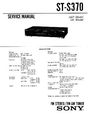 Сервисная инструкция Sony ST-S370 ― Manual-Shop.ru