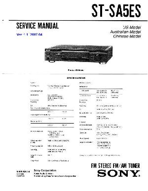 Сервисная инструкция Sony ST-SA5ES, V.1 ― Manual-Shop.ru