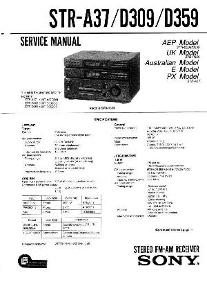 Сервисная инструкция Sony STR-A37, STR-D309, STR-D359 ― Manual-Shop.ru
