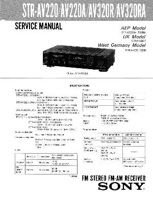 Сервисная инструкция Sony STR-AV220, STR-AV220A, STR-320R, STR-AV320RA ― Manual-Shop.ru