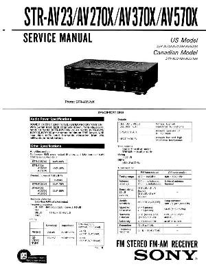 Сервисная инструкция Sony STR-AV23, STR-AV270X, STR-AV370X, STR-AV570X ― Manual-Shop.ru