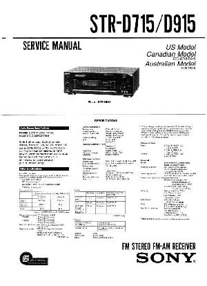 Сервисная инструкция Sony STR-D715, STR-D915 ― Manual-Shop.ru