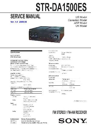 Сервисная инструкция Sony STR-DA1500ES ― Manual-Shop.ru