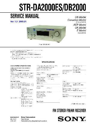 Сервисная инструкция Sony STR-DA2000ES, STR-DB2000 ― Manual-Shop.ru