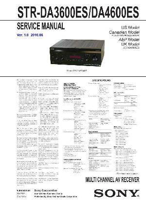 Сервисная инструкция Sony STR-DA3600ES, STR-DA4600ES ― Manual-Shop.ru