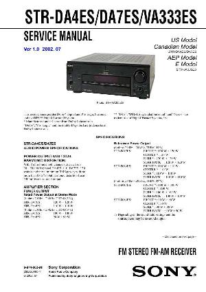 Сервисная инструкция Sony STR-DA4ES, STR-DA7ES, STR-VA333ES ― Manual-Shop.ru
