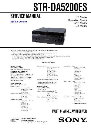 Сервисная инструкция Sony STR-DA5200ES ― Manual-Shop.ru