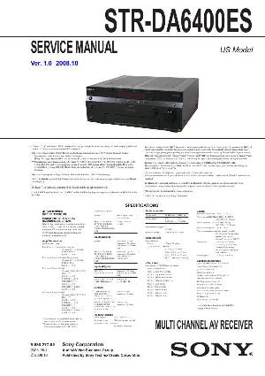 Сервисная инструкция Sony STR-DA6400ES ― Manual-Shop.ru