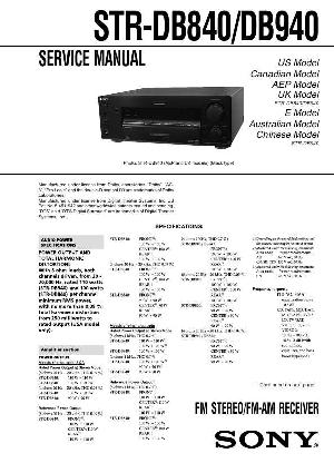 Сервисная инструкция Sony STR-DB840, STR-DB940 ― Manual-Shop.ru