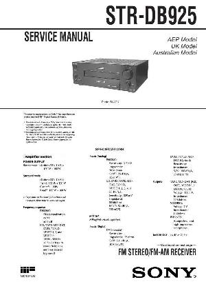 Сервисная инструкция Sony STR-DB925 ― Manual-Shop.ru