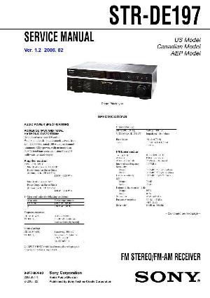 Сервисная инструкция Sony STR-DE197 ― Manual-Shop.ru