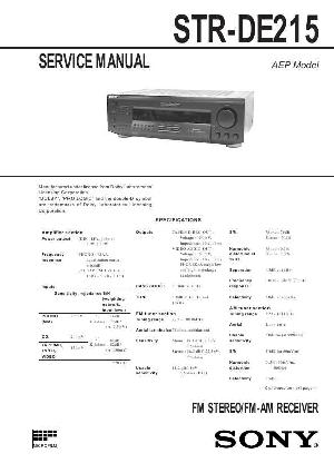 Сервисная инструкция Sony STR-DE215 ― Manual-Shop.ru